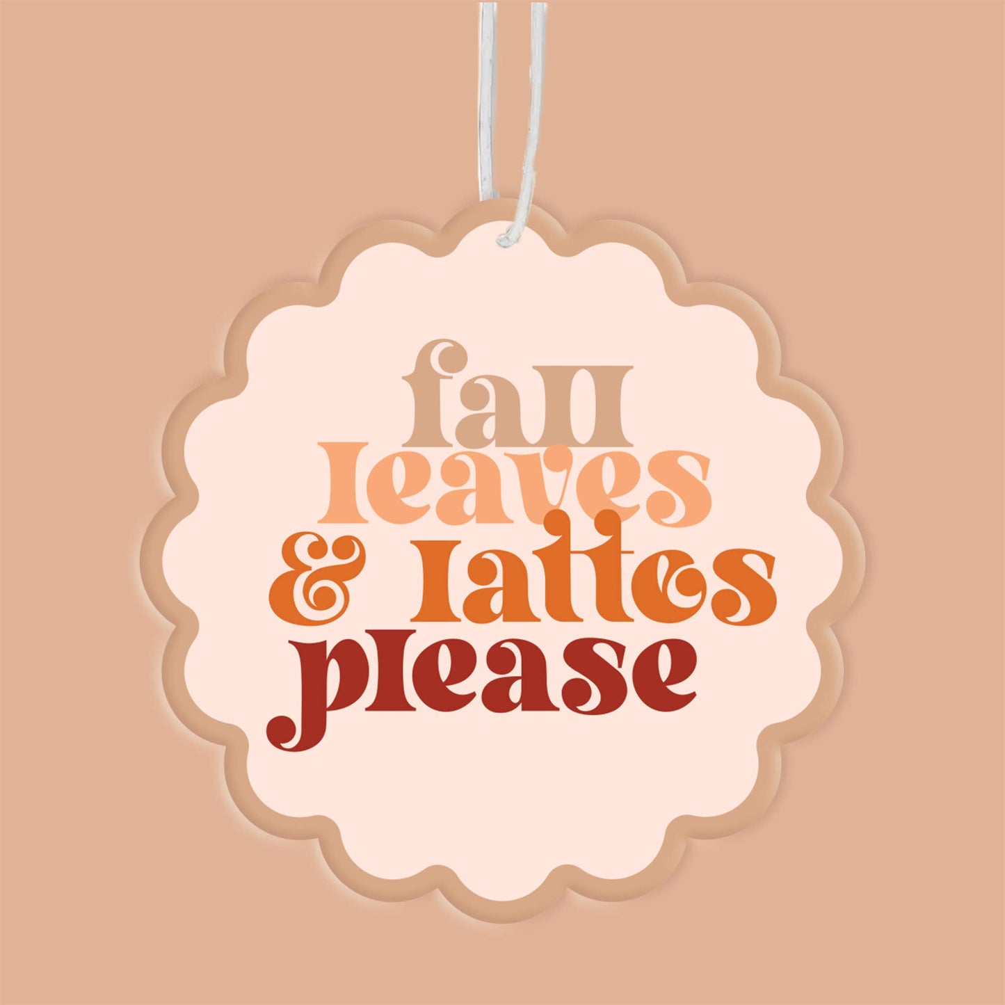 Car Air Freshener-Fall Leaves & Lattes Please