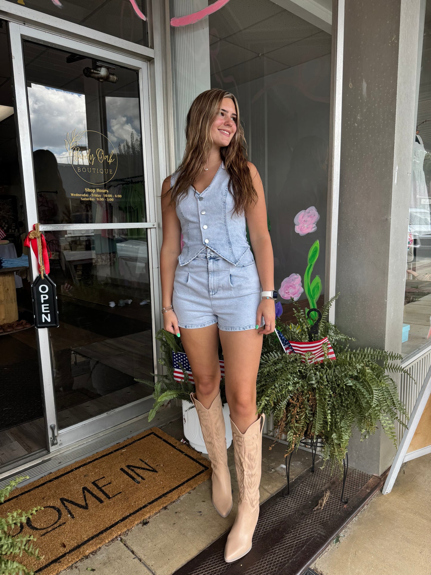 SLEEVELESS DENIM ROMPER