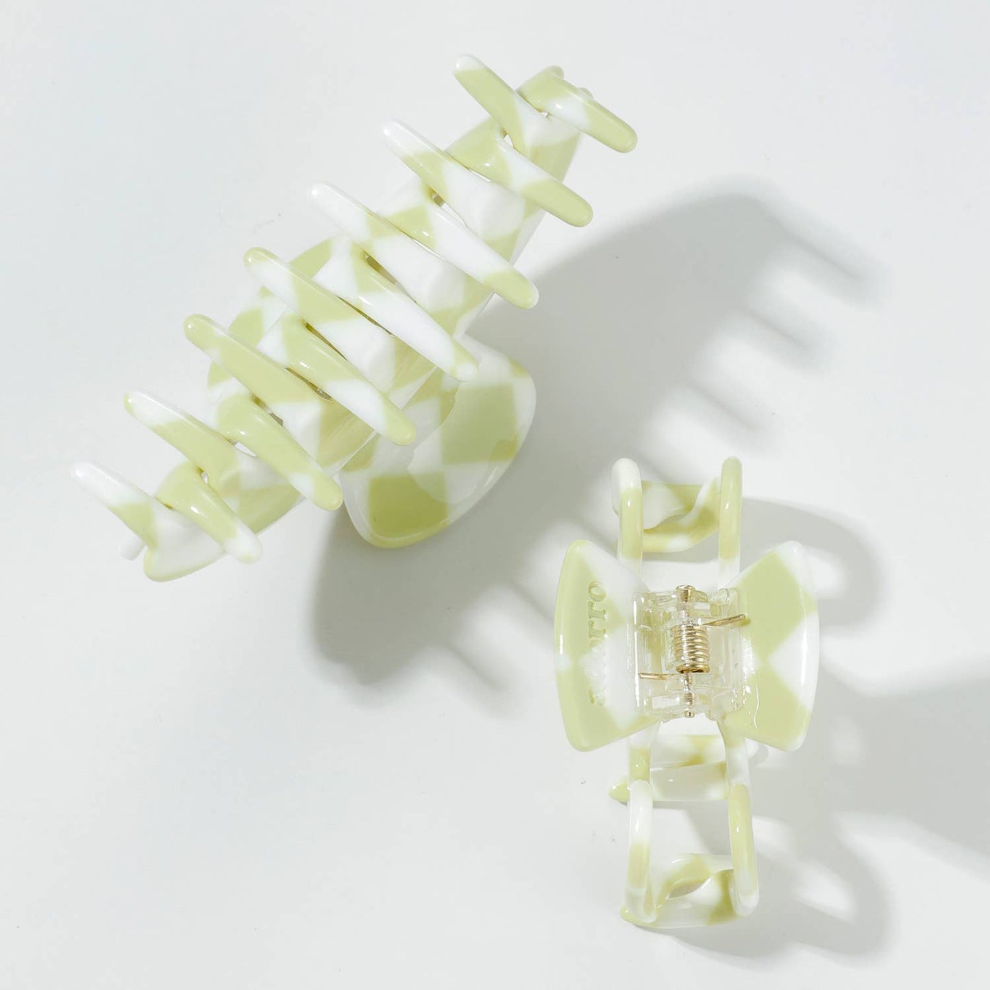 Adorro - Matcha Checkmate | Assorted Small/Medium Claw Clips