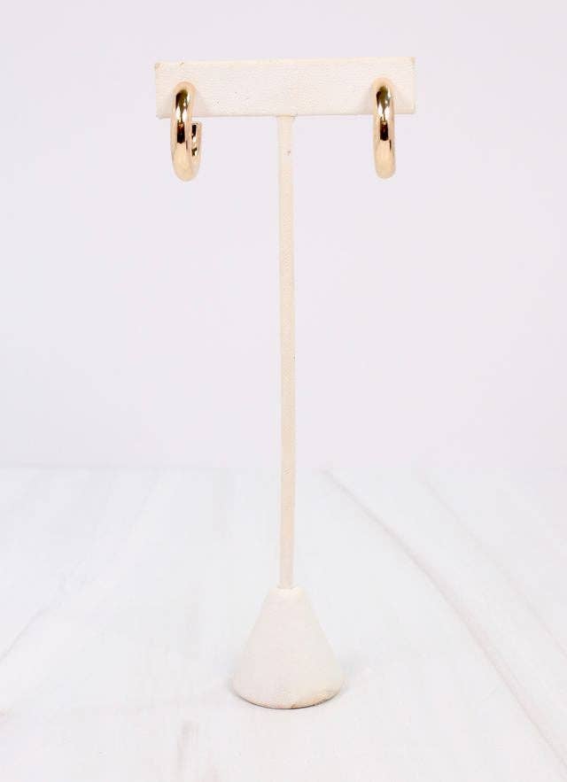 Caroline Hill - Besty Hoop Earring SHINY GOLD