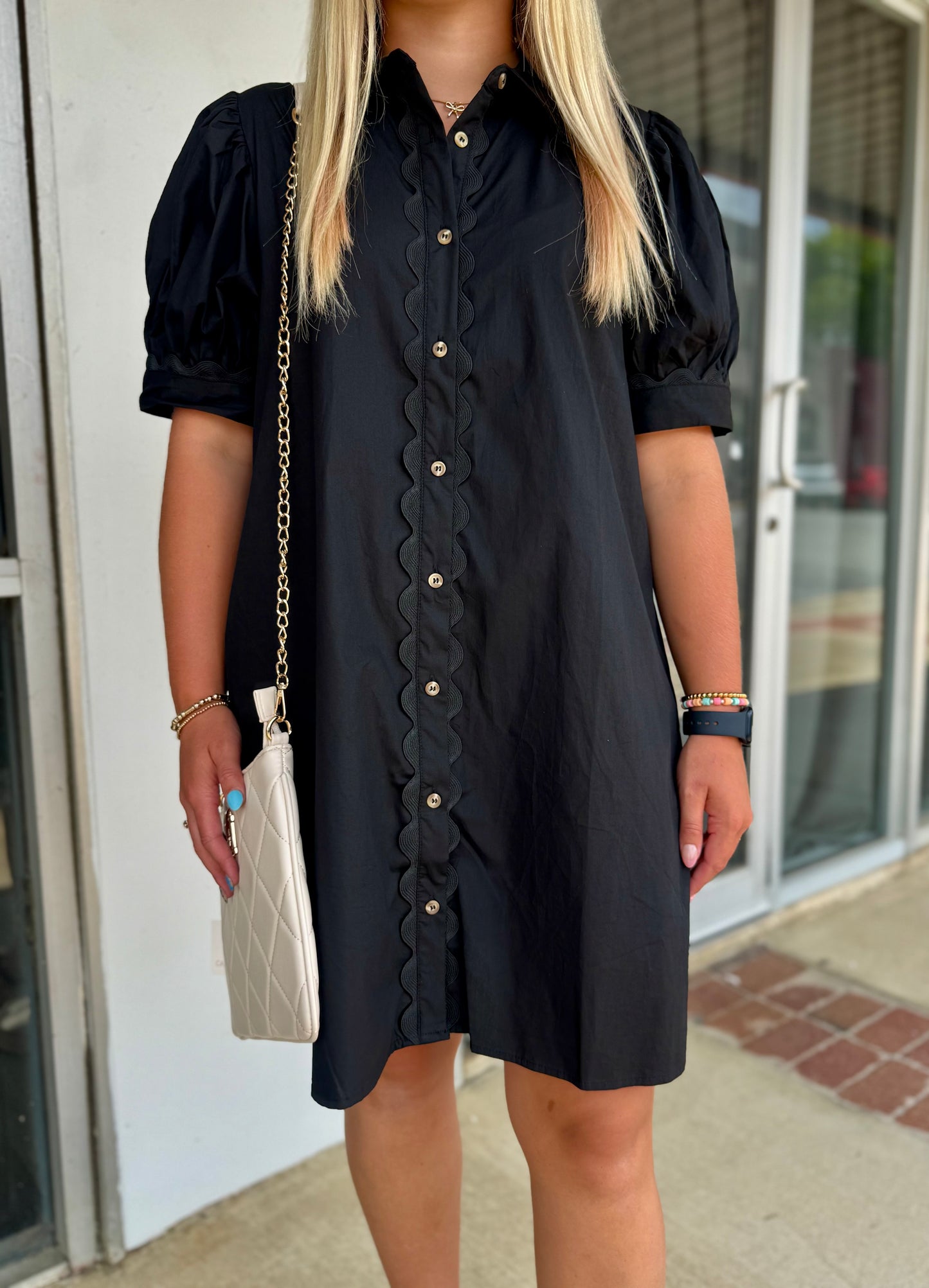 Black Scalloped Dress