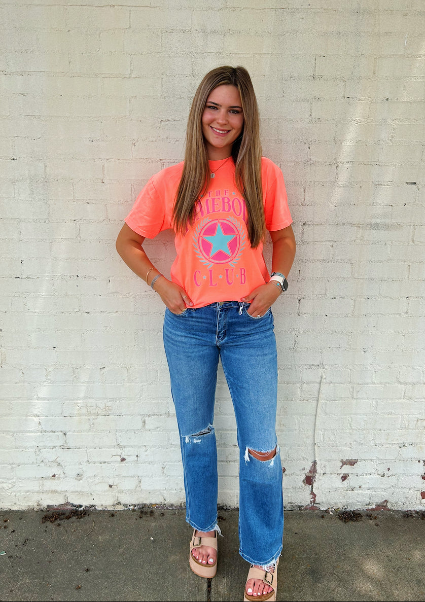 FLYING MONKEY - HIGH RISE DISTRESSED JEANS