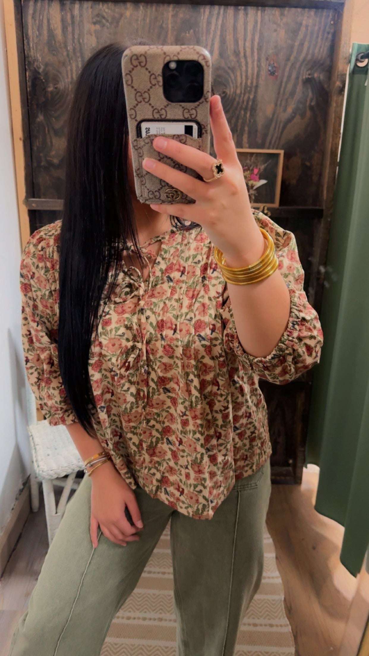 Fall Floral Blouse