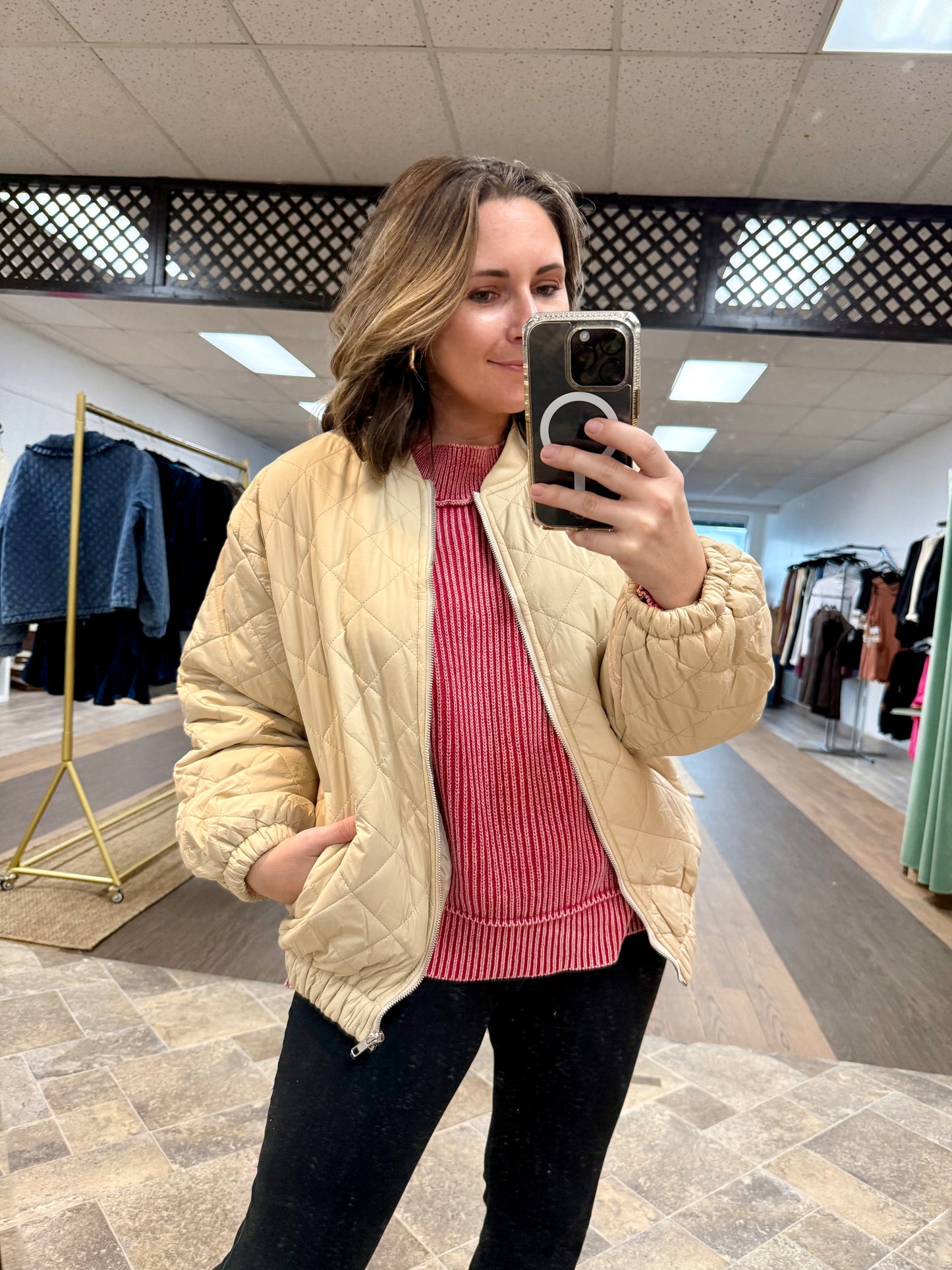 QUILTED BOMBER JACKET