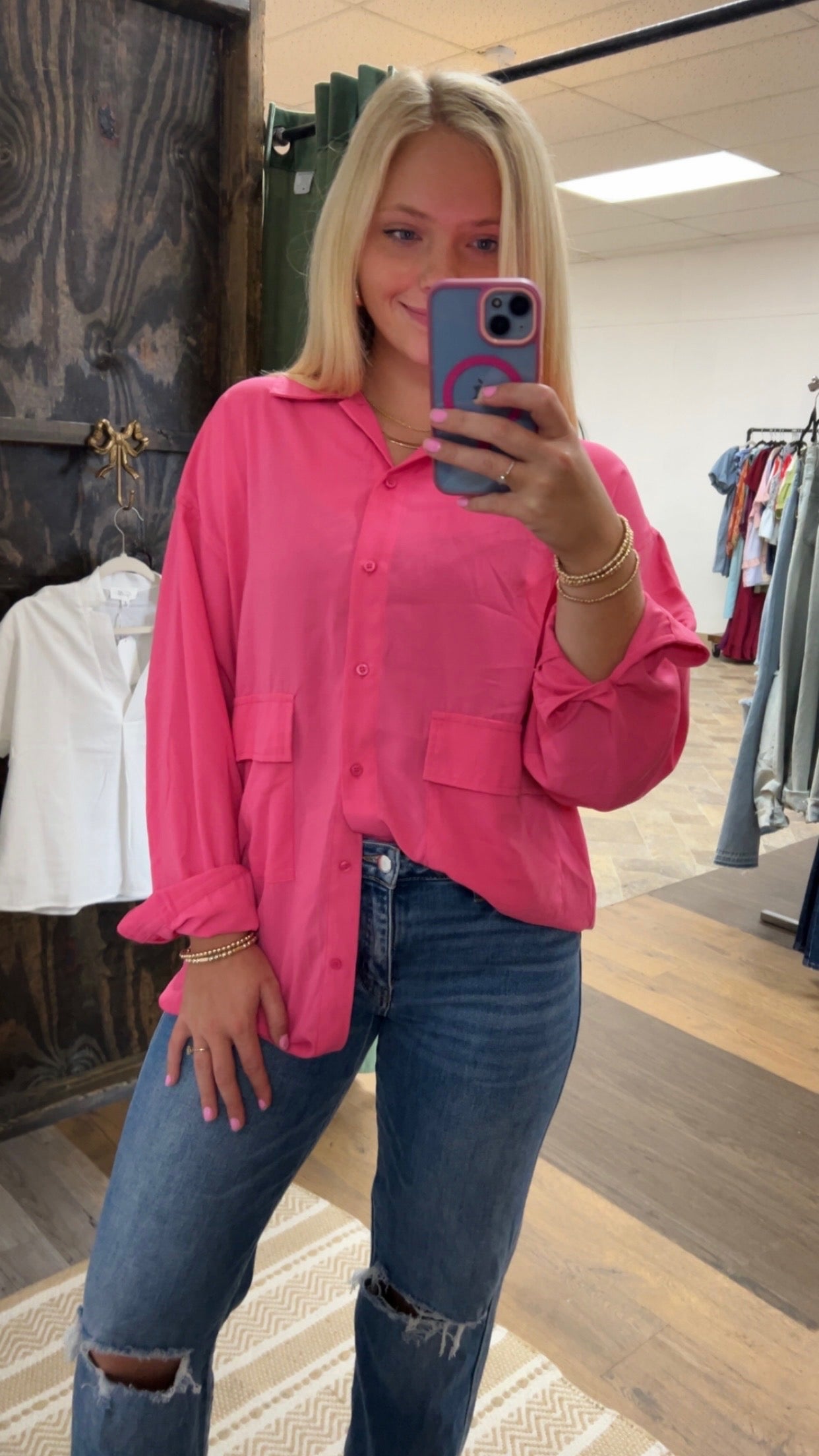 Pink Button Down