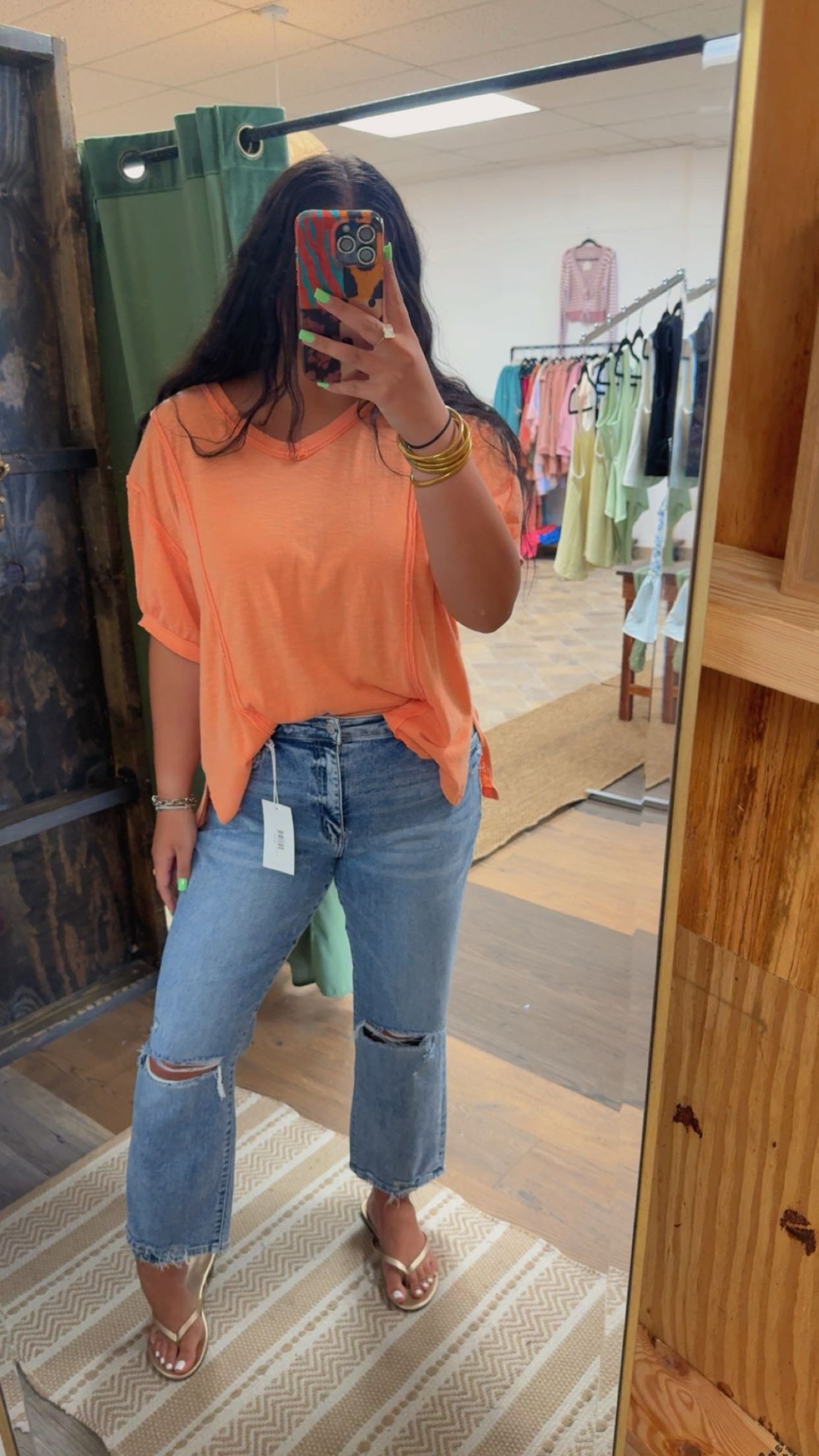 Orange tee