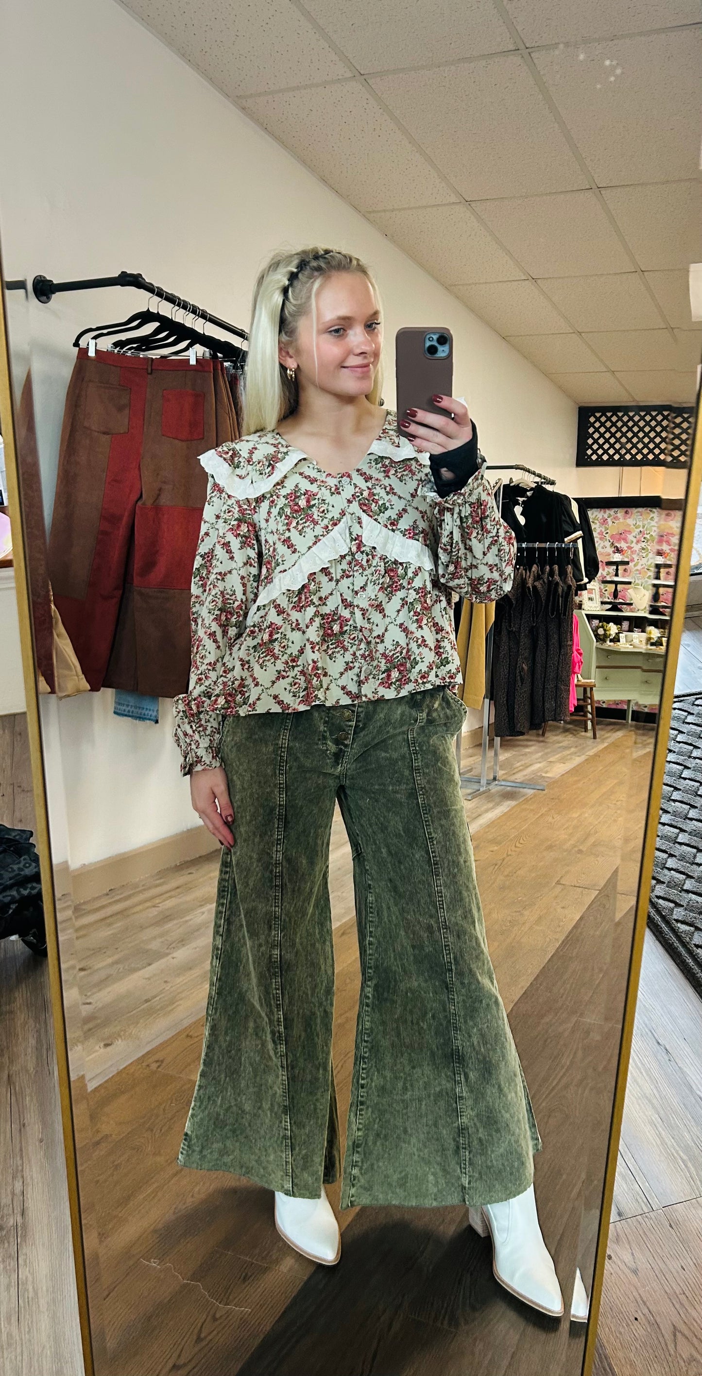 Ruffle Floral Blouse