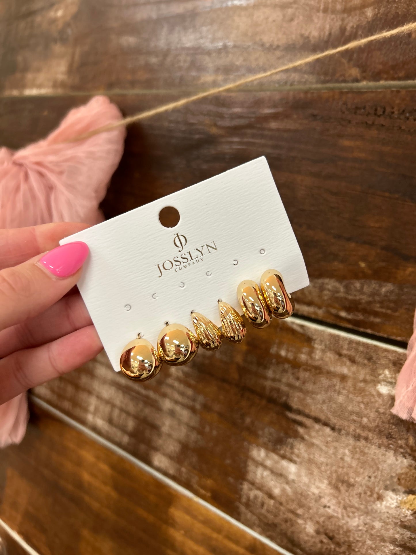 Bubbly Puffy Huggie Hoop Trio