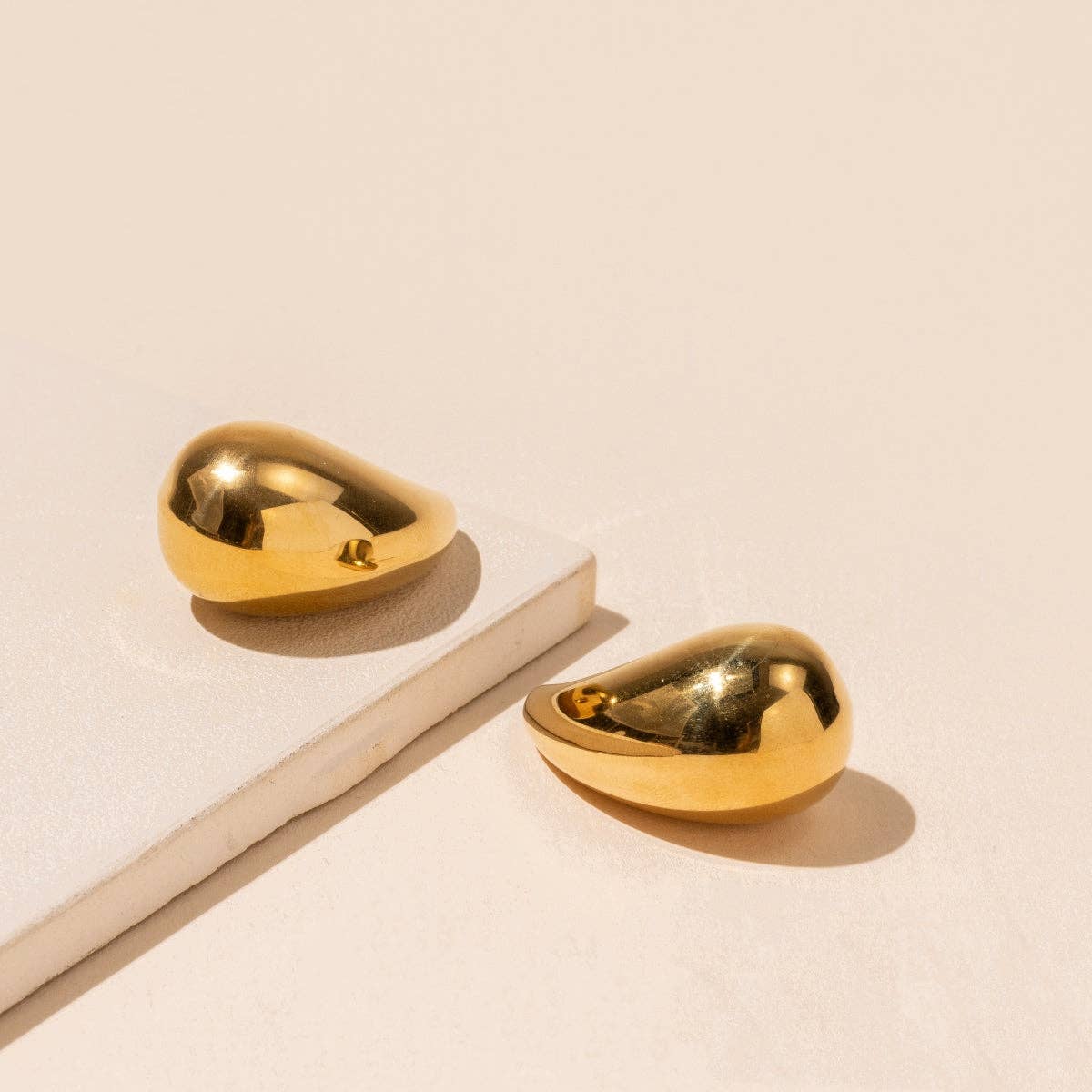 Teardrop Gold Earrings