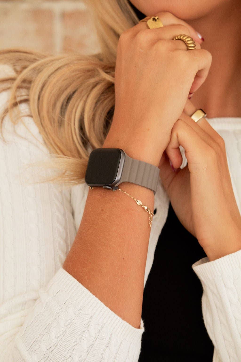 Ash Brown Magnetic Loop Watch Band