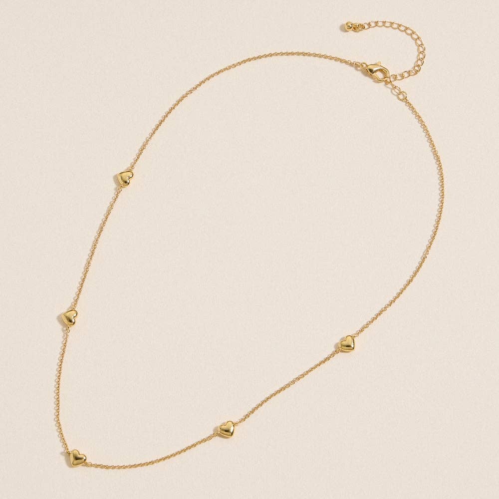 Gold Heart Charm Necklace
