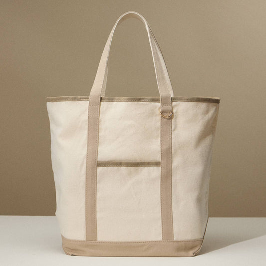 Canvas Everywhere Carry Tote Bag with Charm Holder