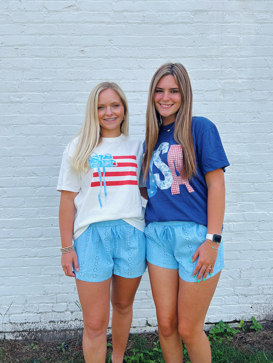 BABY BLUE BOXER SHORTS