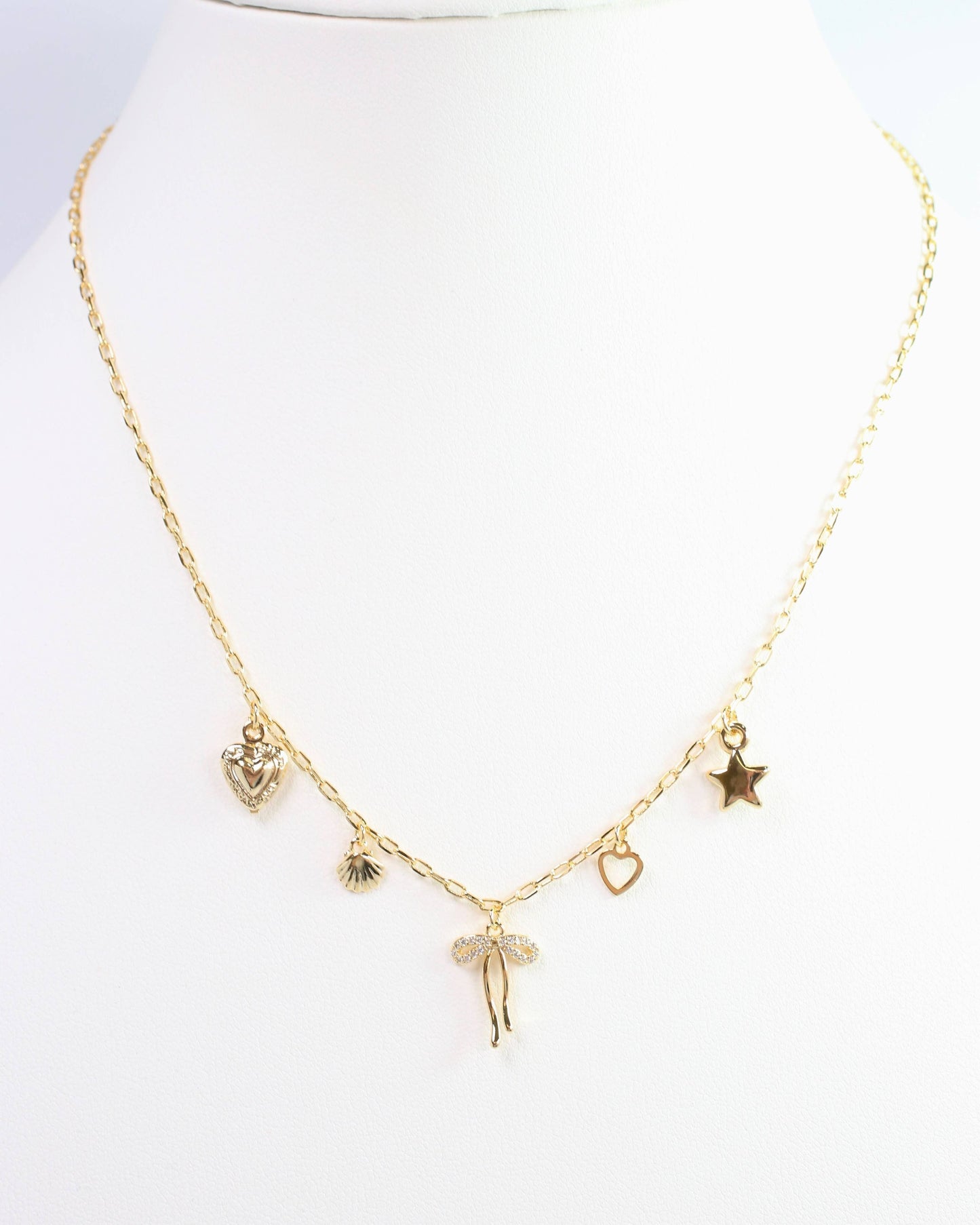 Caroline Hill - Tammy Charm Necklace Gold