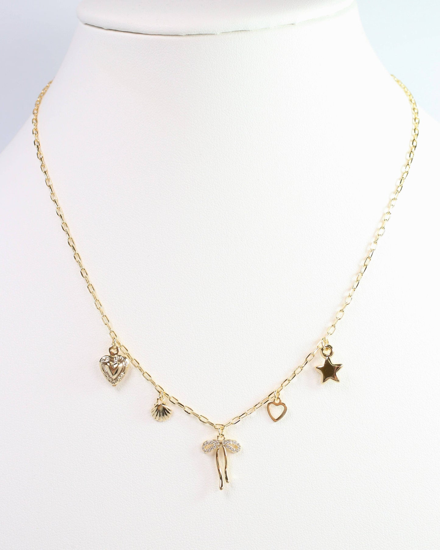 Caroline Hill - Tammy Charm Necklace Gold