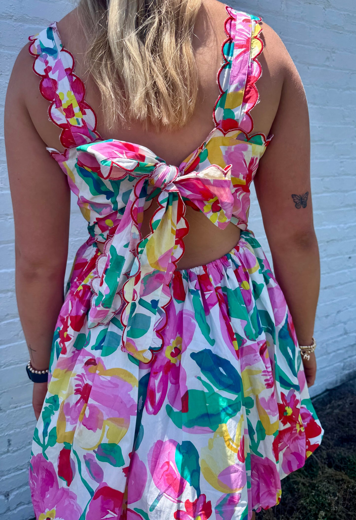 Floral Melody Bow Tied Dress