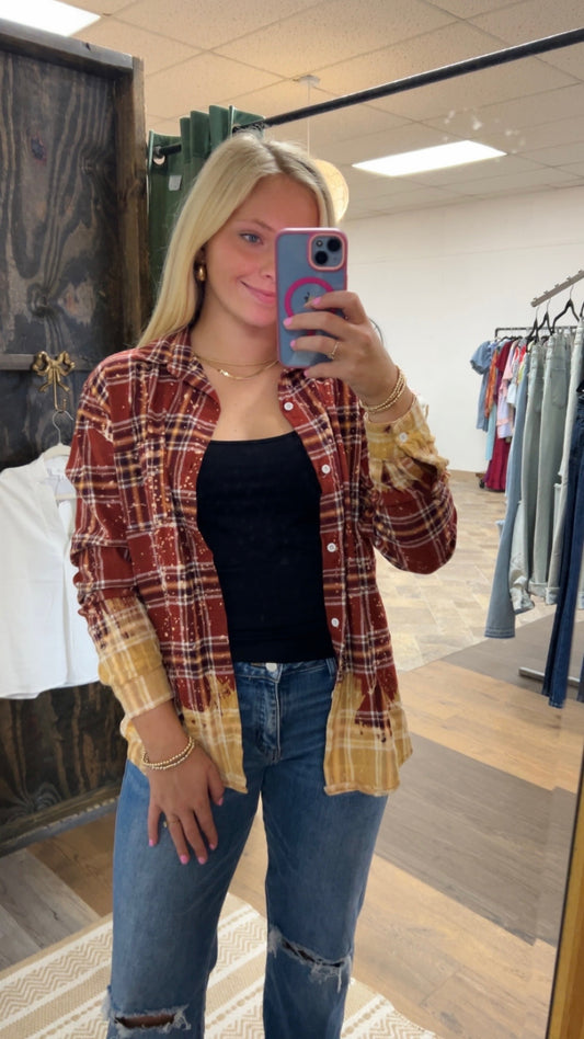 Plaid button down