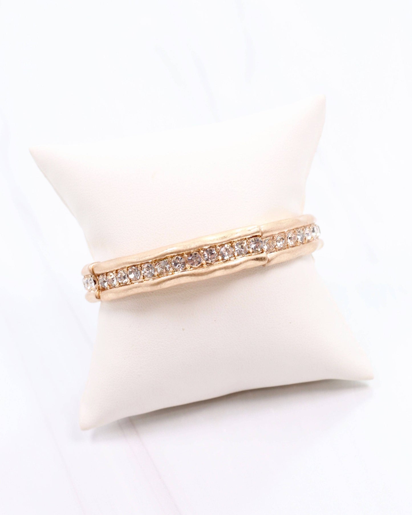 Caroline Hill - Katarina Stretch Bracelet Worn Gold