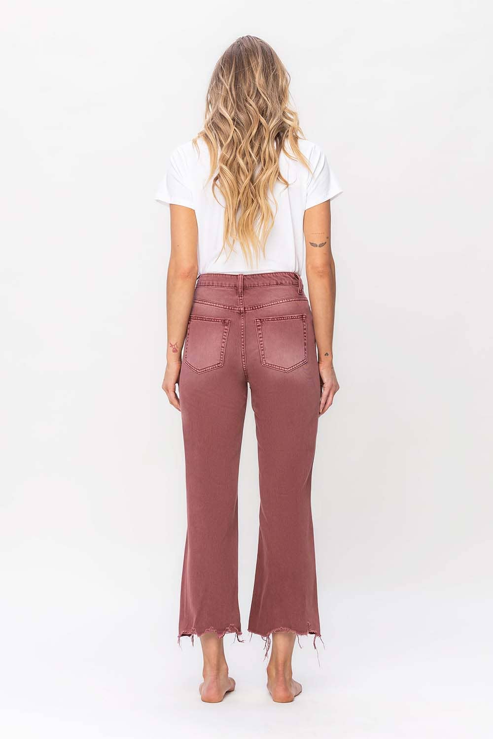 VERVET by Flying Monkey - 90S VINTAGE CROP FLARE JEAN V2736RU: RUSSET BROWN / 31