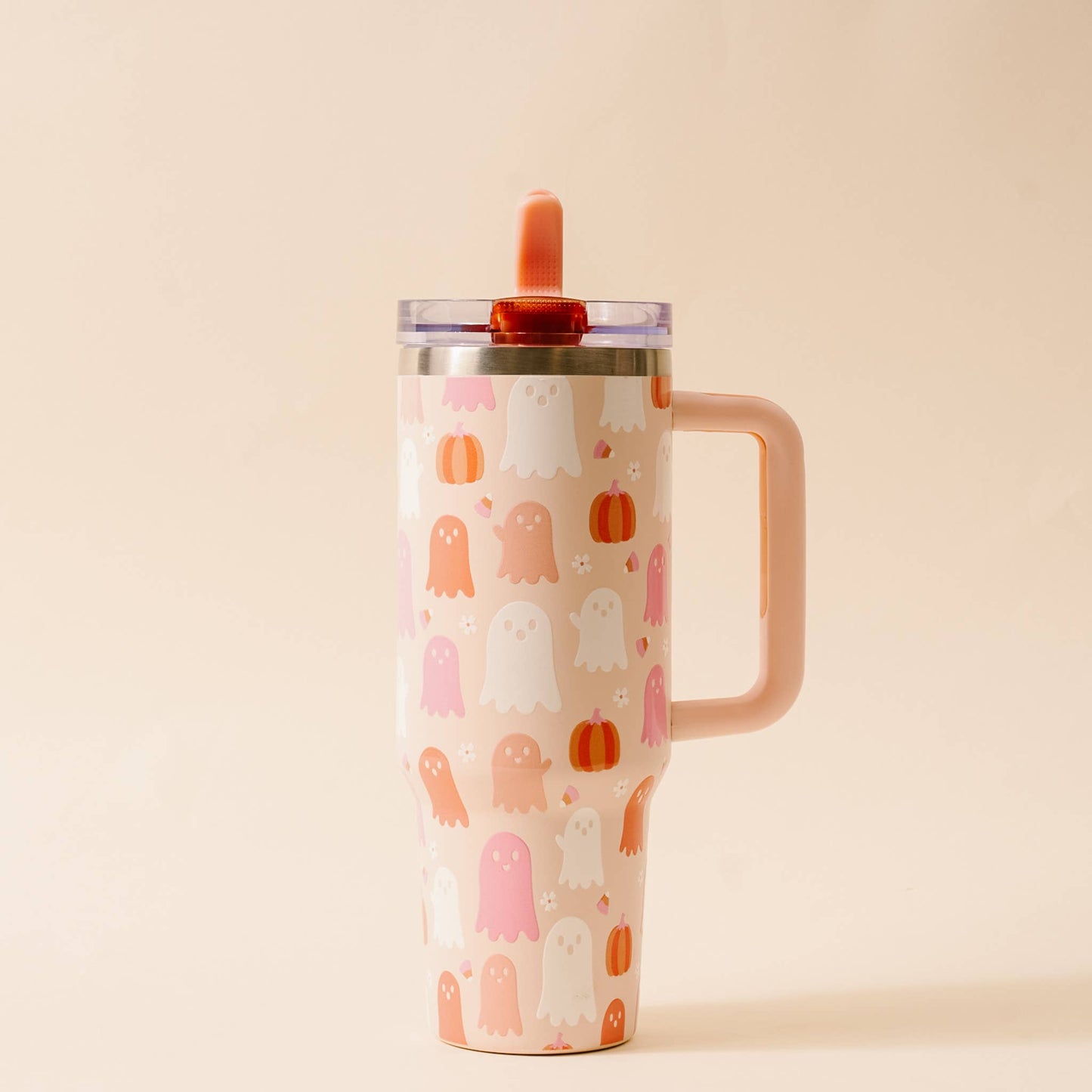 40 oz Lifestyle Flip Straw Tumbler-Ghost Party