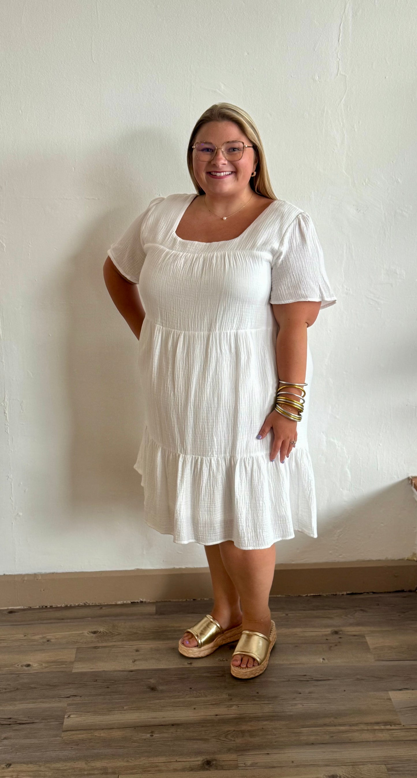 Plus White Dress