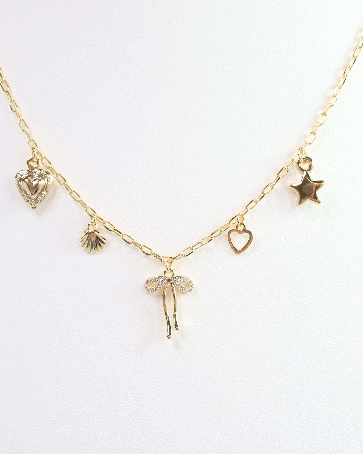 Caroline Hill - Tammy Charm Necklace Gold