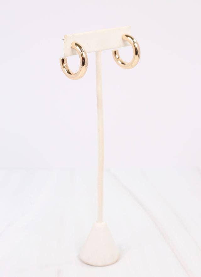 Caroline Hill - Besty Hoop Earring SHINY GOLD