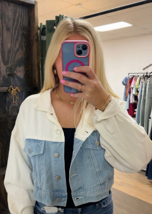 Two Tone Denim Jacket