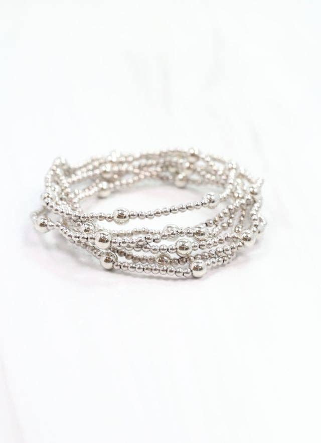 Caroline Hill - Rockwall Bracelet Set SILVER