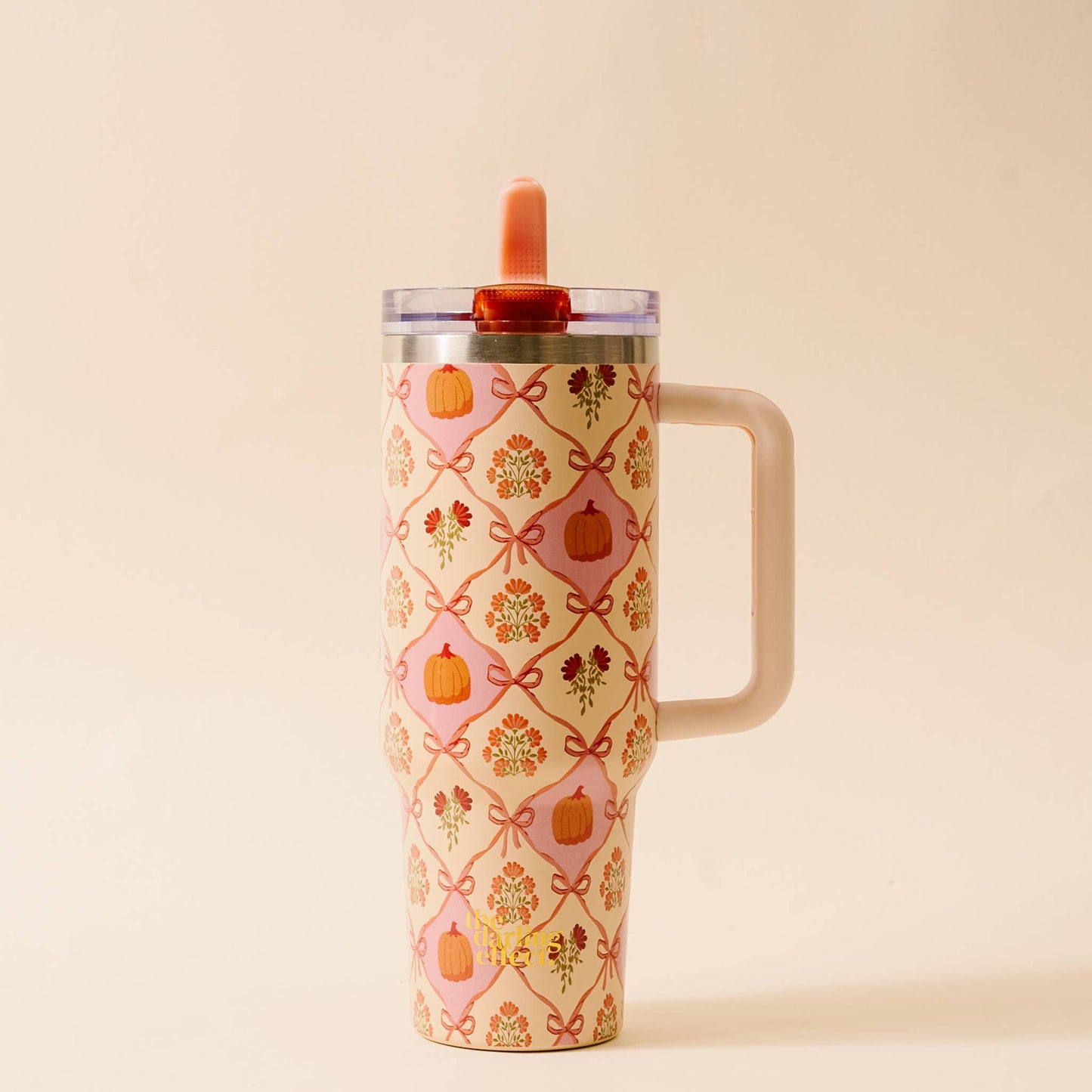 The Darling Effect - 40 oz Lifestyle Flip Straw Tumbler-Patchwork Pumpkins