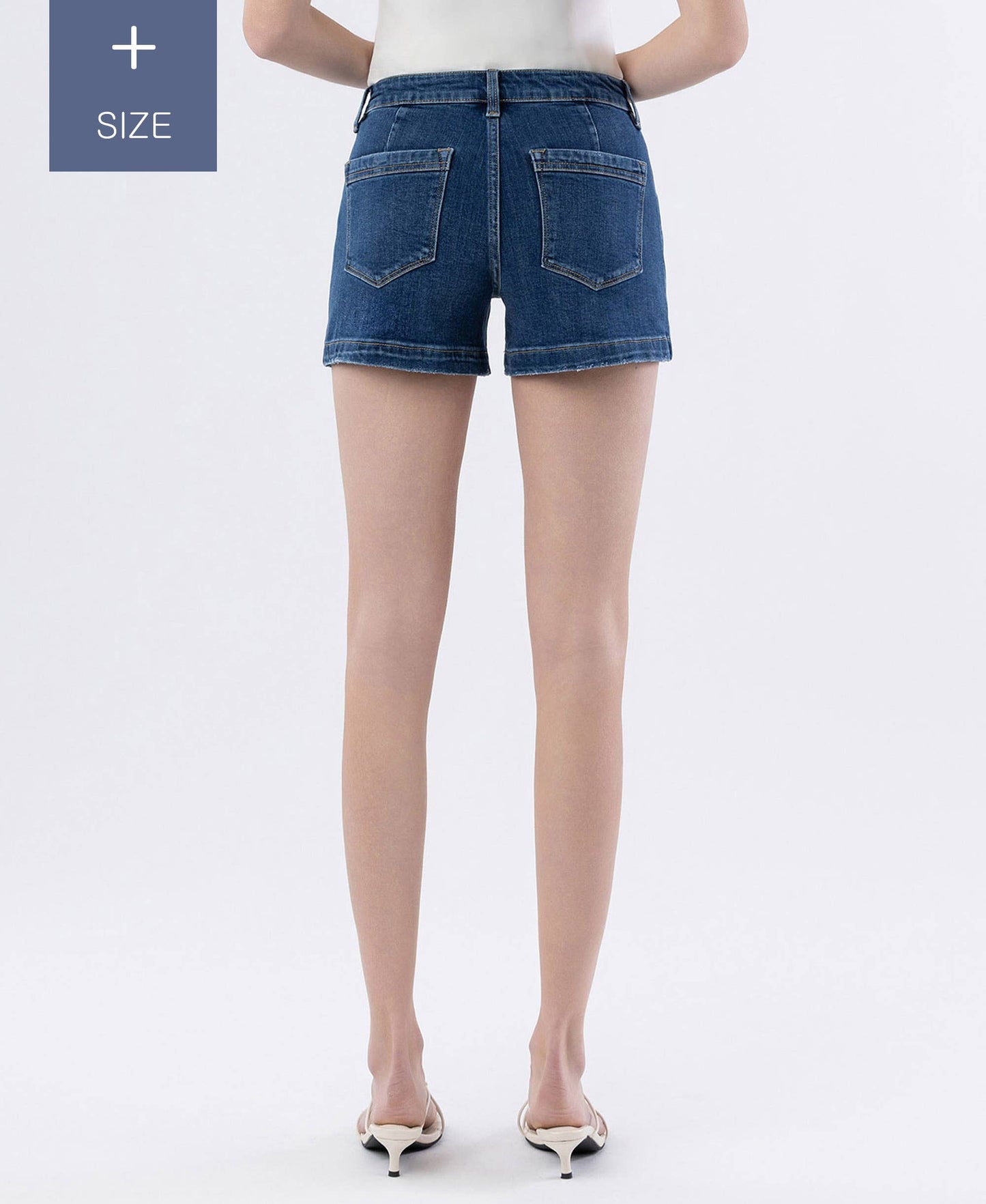 VERVET - PLUS SIZE HIGH RISE SHORTS