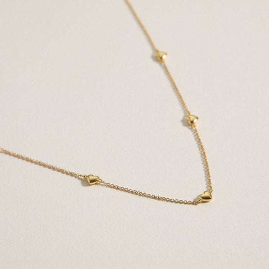 Gold Heart Charm Necklace