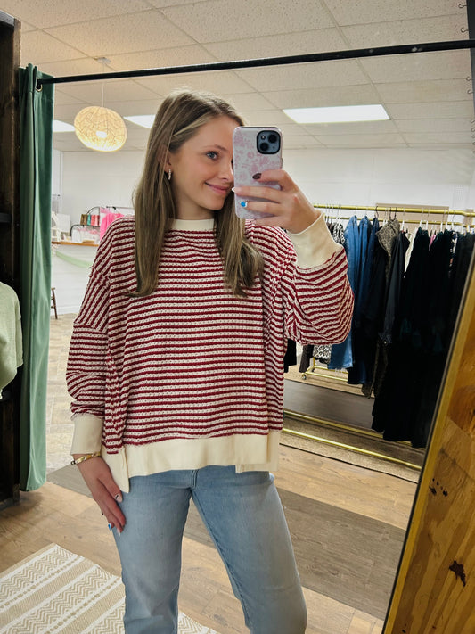 Red Striped Long Sleeve