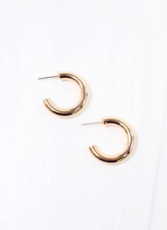 Caroline Hill - Besty Hoop Earring SHINY GOLD