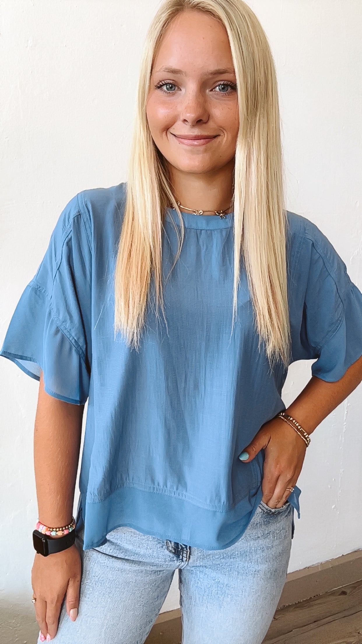 Denim Blue Top