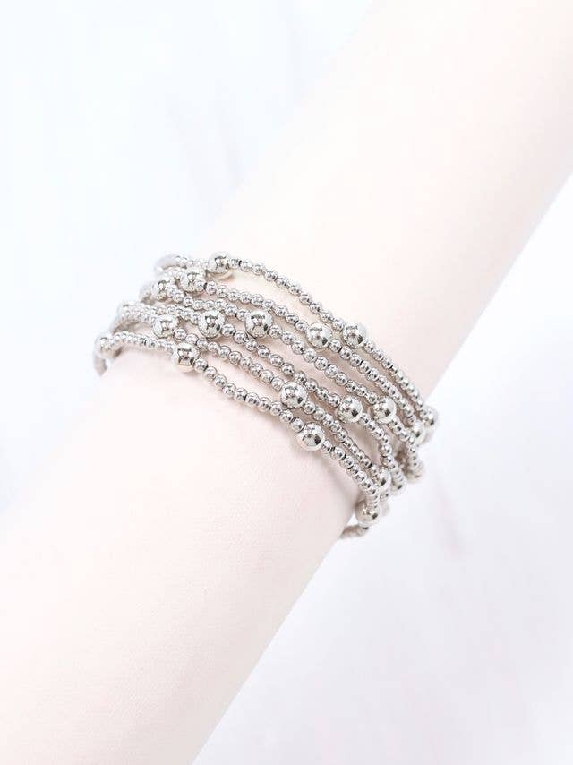 Caroline Hill - Rockwall Bracelet Set SILVER