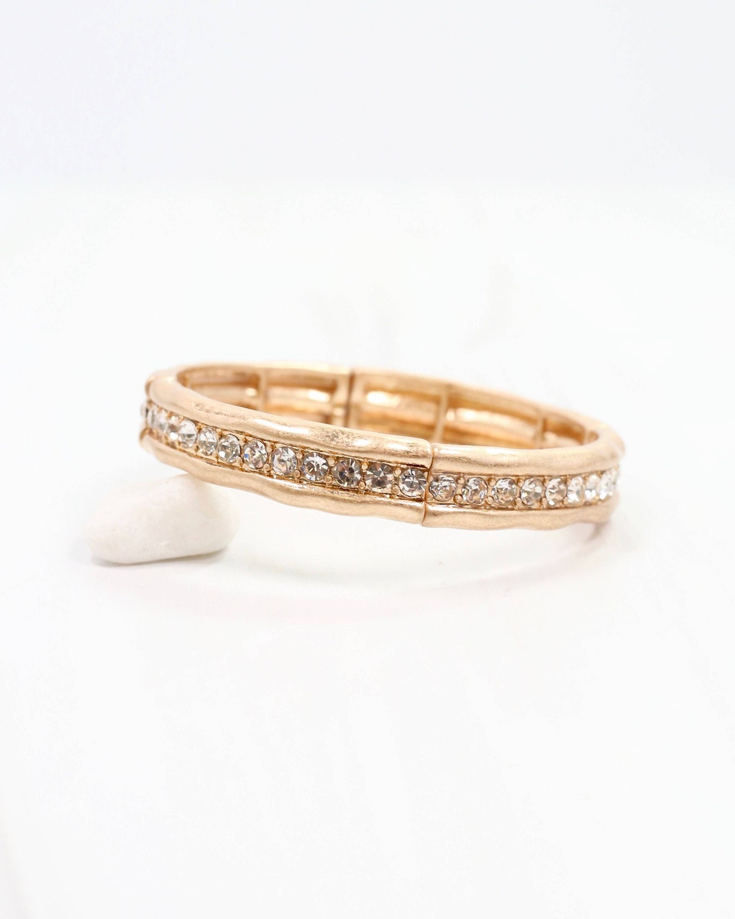 Caroline Hill - Katarina Stretch Bracelet Worn Gold