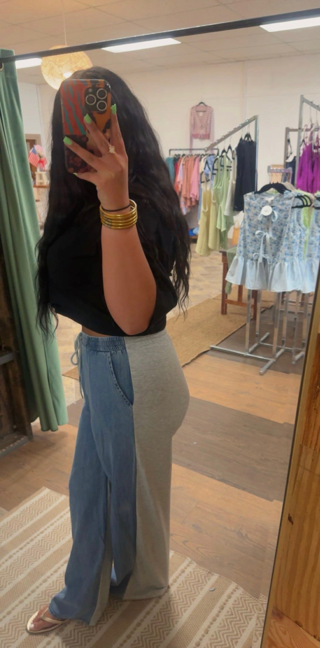 Denim / Grey Pants