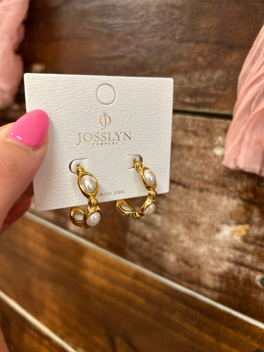 18K STAINLESS STEEL WATERPROOF TARNISH FREE HOOPS