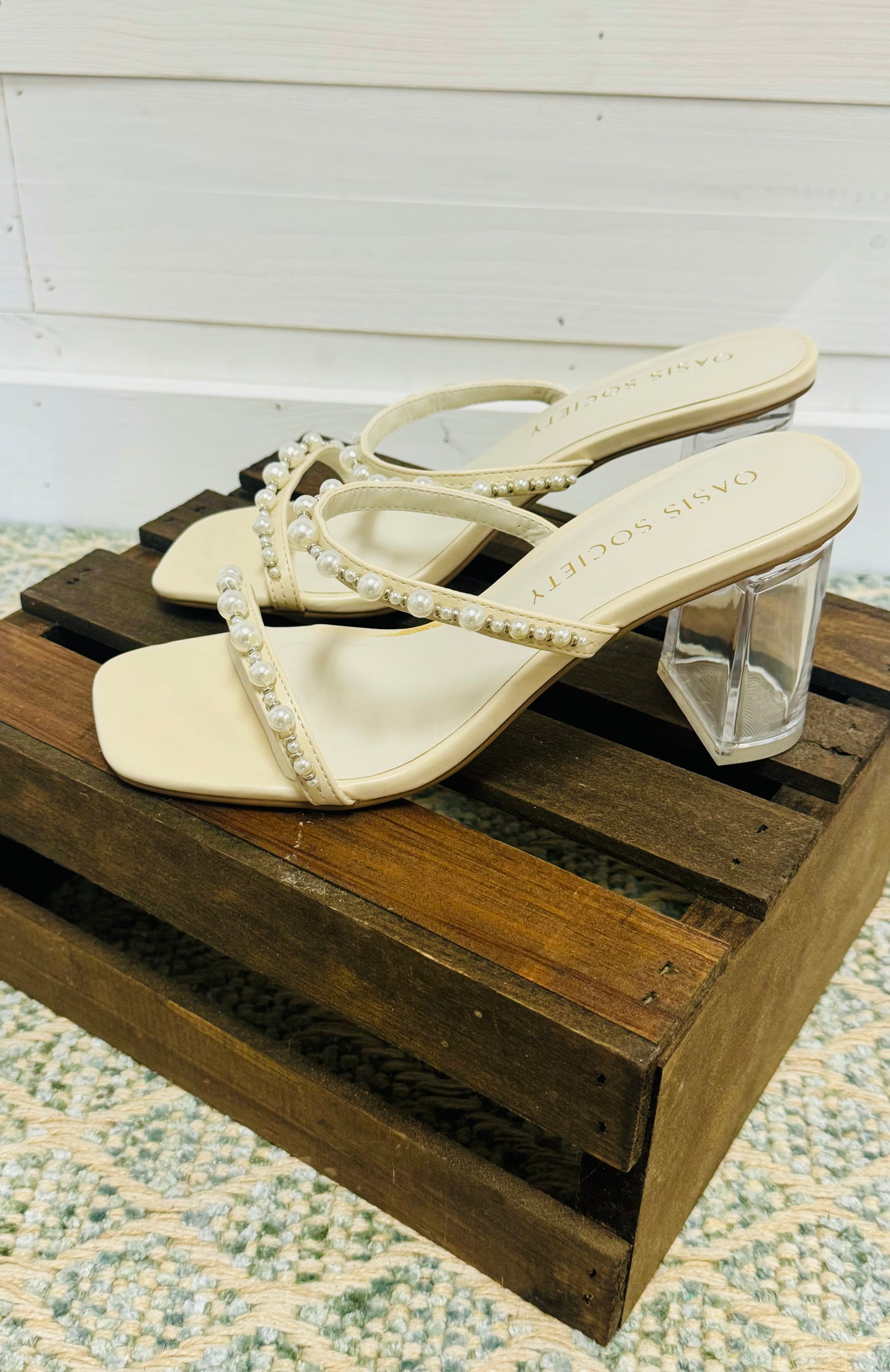 Strappy Pearl Heel