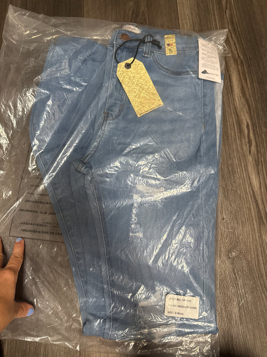 Vibrant - Distressed Denim Flares