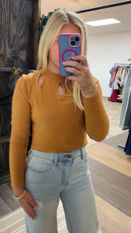 Rust Crop sweater