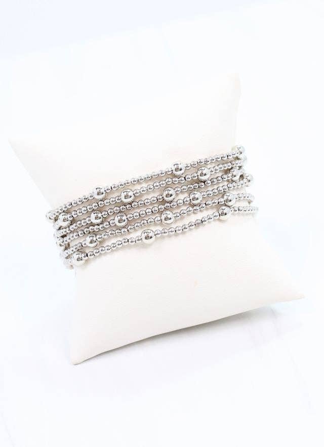 Caroline Hill - Rockwall Bracelet Set SILVER