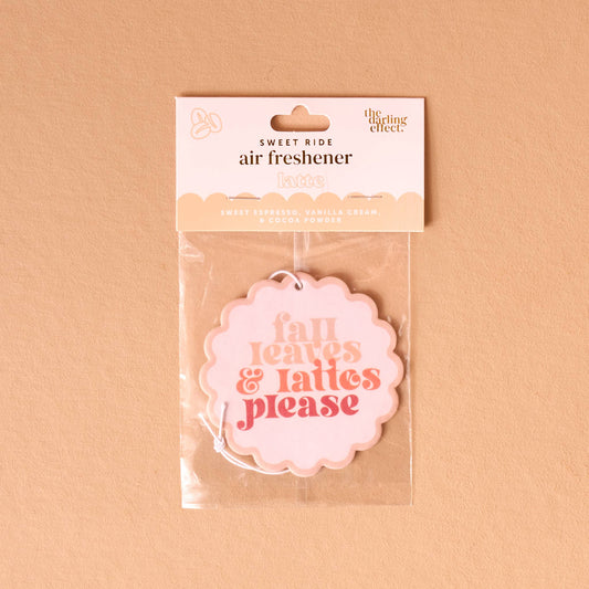 Car Air Freshener-Fall Leaves & Lattes Please
