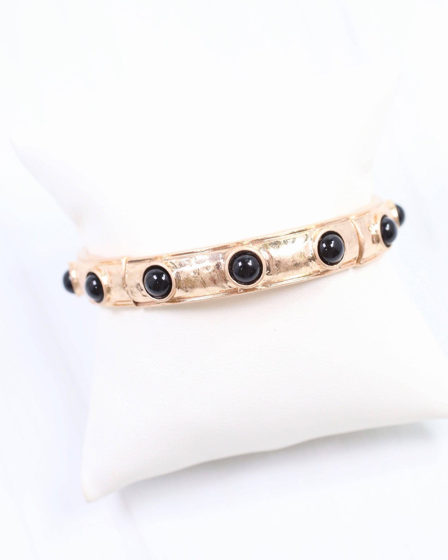Caroline Hill - McKenna Stone Stretch Bracelet Black