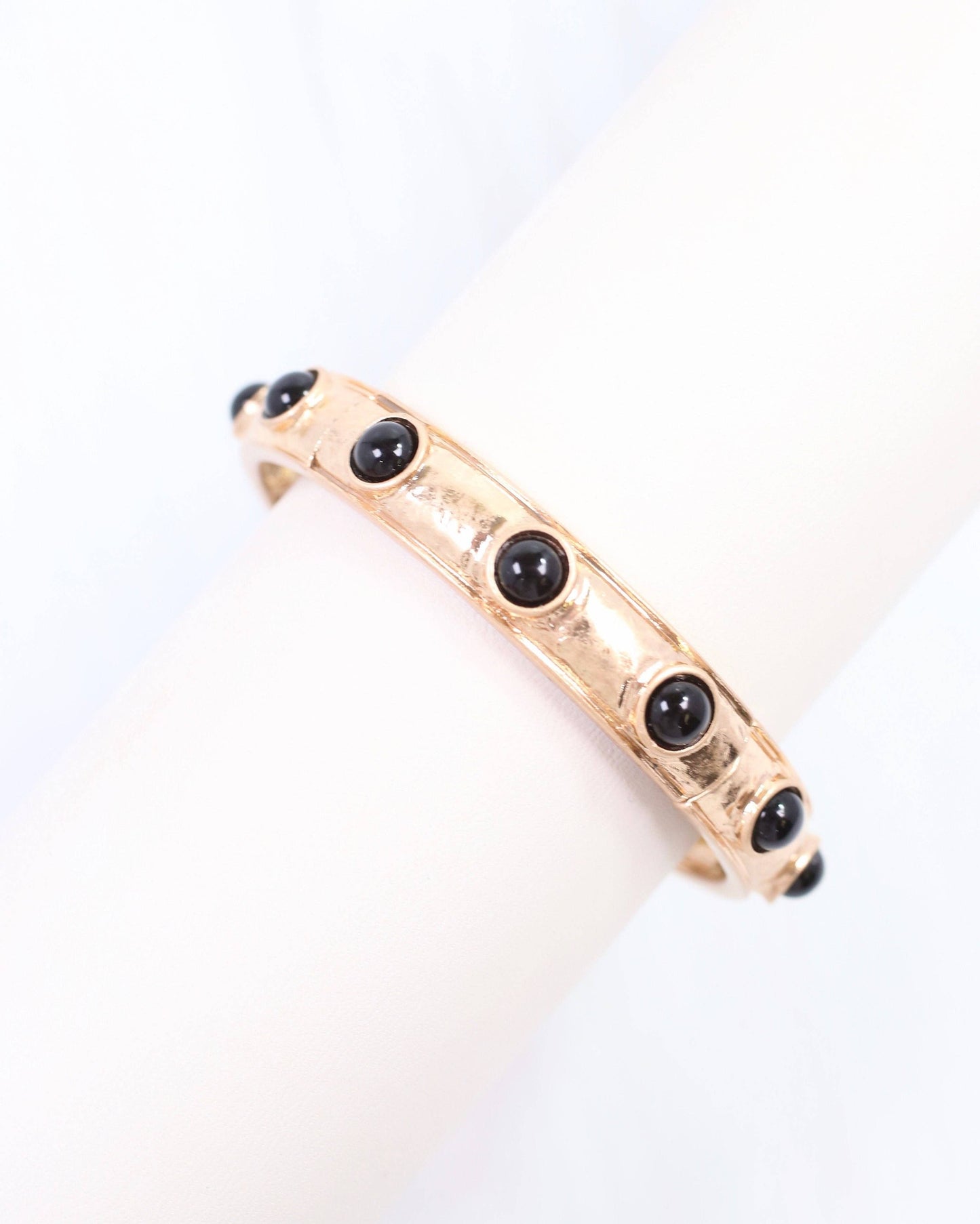 Caroline Hill - McKenna Stone Stretch Bracelet Black