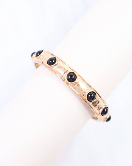 Caroline Hill - McKenna Stone Stretch Bracelet Black
