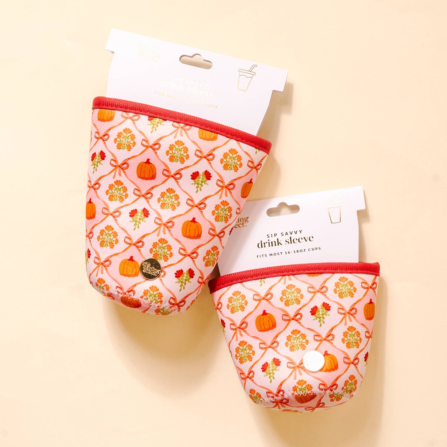 The Darling Effect - Sip Savvy Drink Sleeve-Large-Patchwork Pumpkins