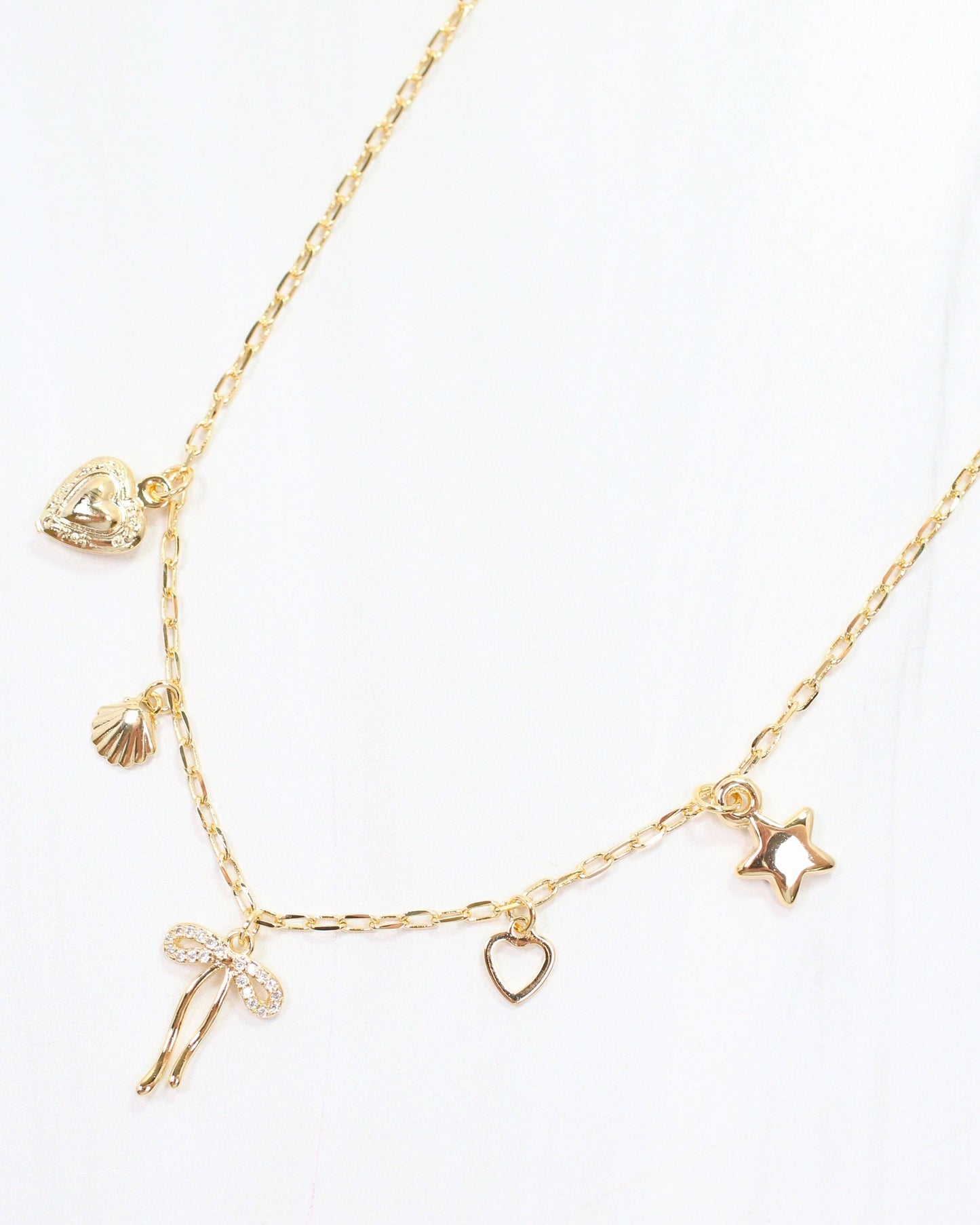 Caroline Hill - Tammy Charm Necklace Gold