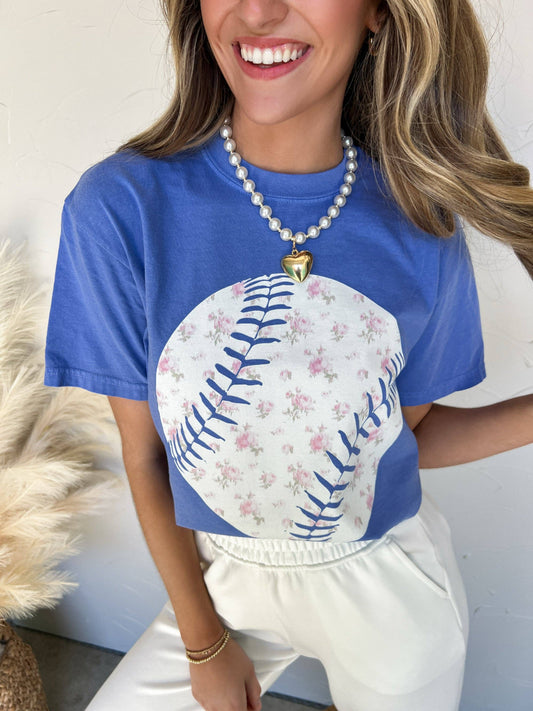 Floral Baseball Tee
